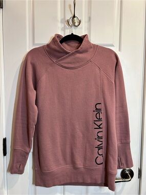 Calvin Klein Rose Mauve Funnel Neck Pullover